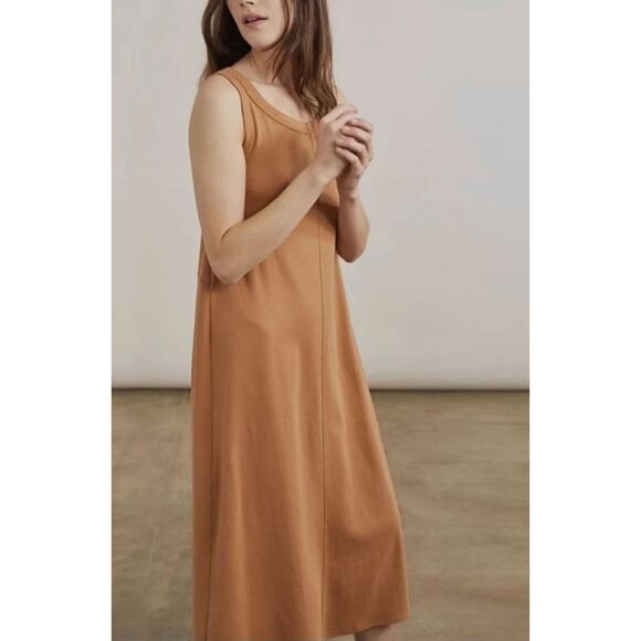 ELIZABETH AND JAMES Calfan Orange Sleeveless T-Shirt Midi Dress Womens XS - Picture 1 of 7